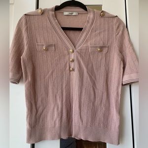 Xhange blouse size‎ small dusty rose 18x21